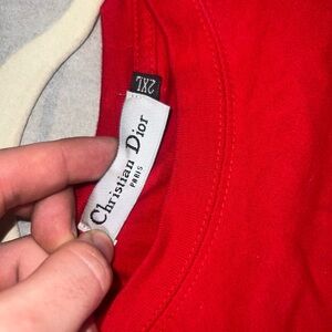 Dior Red Short Sleeve Tee